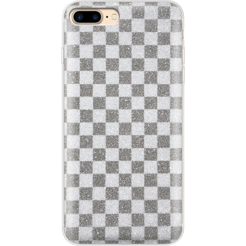 Чехол с блёстками Apple iPhone 7/8 Plus Шахматы