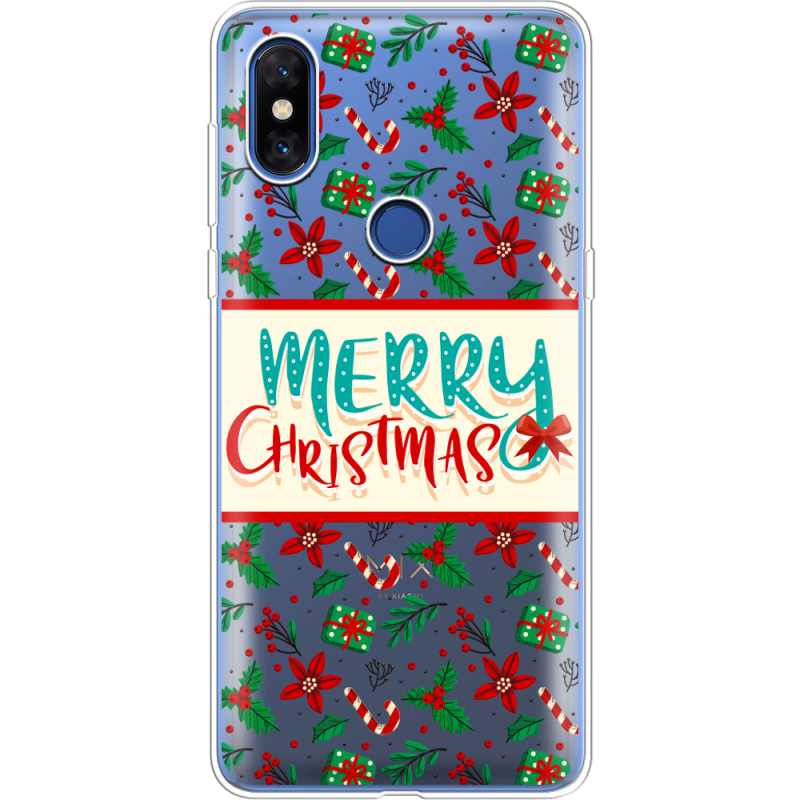 Прозрачный чехол Uprint Xiaomi Mi Mix 3 Vintage Christmas Pattern