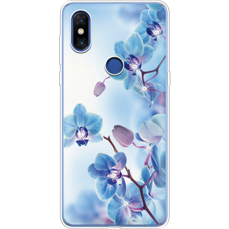 Чехол со стразами Xiaomi Mi Mix 3 Orchids
