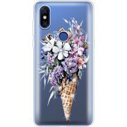 Чехол со стразами Xiaomi Mi Mix 3 Ice Cream Flowers