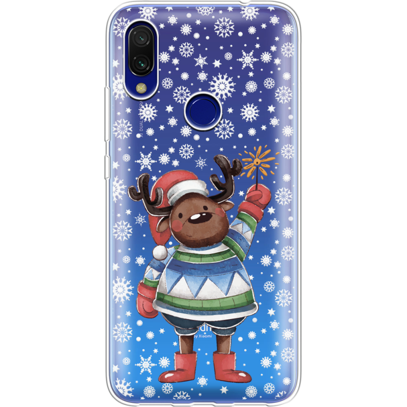 Прозрачный чехол Uprint Xiaomi Redmi 7 Christmas Deer with Snow