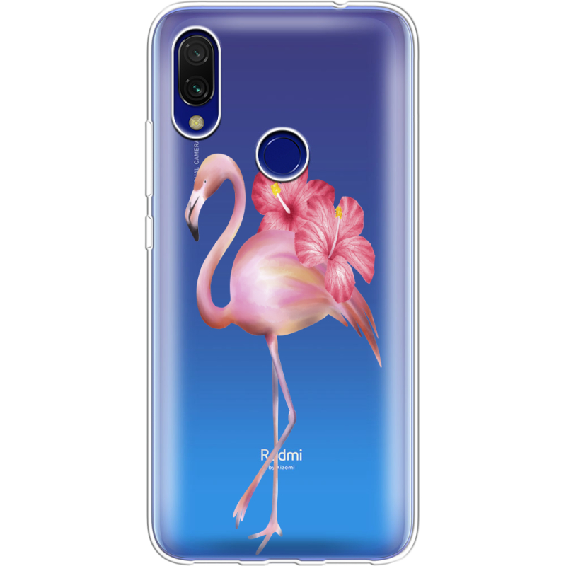 Прозрачный чехол Uprint Xiaomi Redmi 7 Floral Flamingo