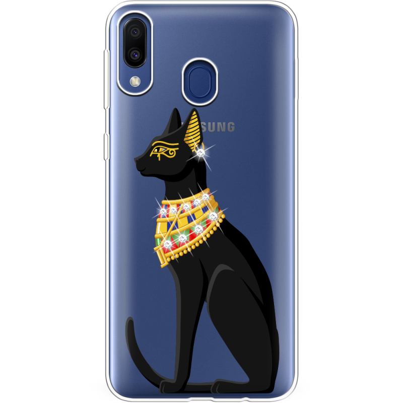 Чехол со стразами Samsung M205 Galaxy M20 Egipet Cat