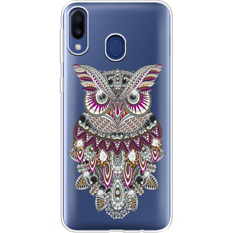 Чехол со стразами Samsung M205 Galaxy M20 Owl