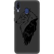 Черный чехол Uprint Samsung M205 Galaxy M20 Wolf and Raven