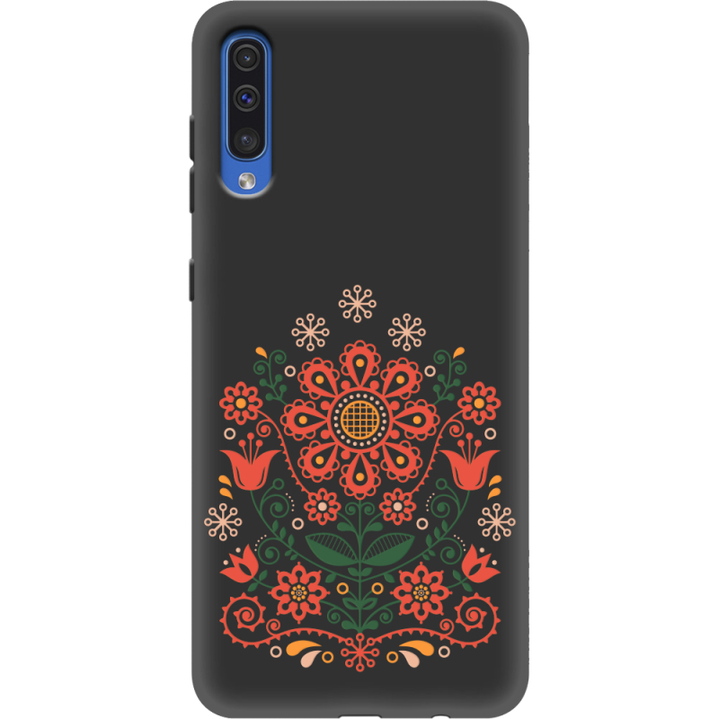 Черный чехол Uprint Samsung A505 Galaxy A50 Ukrainian Ornament
