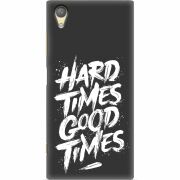 Черный чехол Uprint Sony Xperia XA1 Plus G3412 Hard Times Good Times