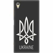 Черный чехол Uprint Sony Xperia XA1 Plus G3412 Тризуб монограмма ukraine
