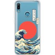 Прозрачный чехол Uprint Huawei Y6 Prime 2019 Большая волна в Канагаве