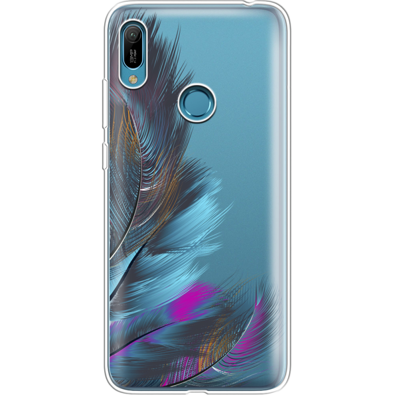 Прозрачный чехол Uprint Huawei Y6 Prime 2019 Feathers