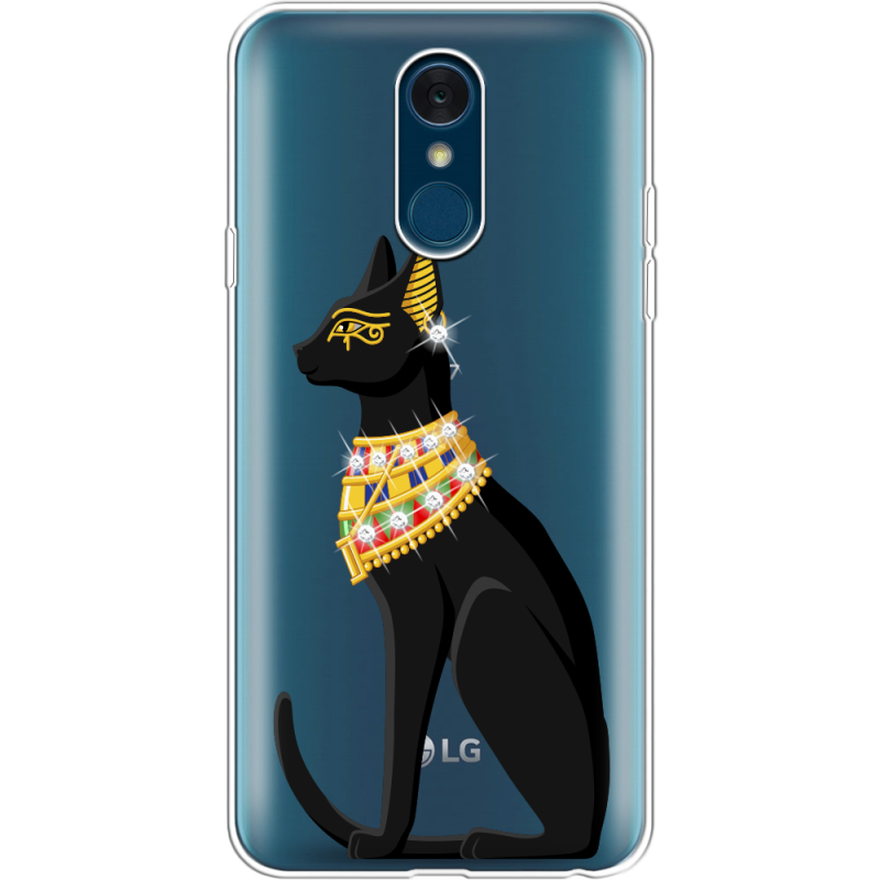 Чехол со стразами LG Q7 / Q7 Plus Egipet Cat