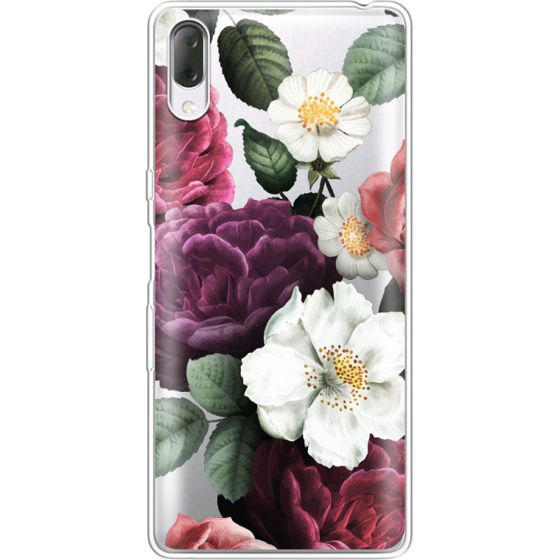 Прозрачный чехол Uprint Sony Xperia L3 I4312 Floral Dark Dreams
