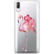 Прозрачный чехол Uprint Sony Xperia L3 I4312 Floral Flamingo