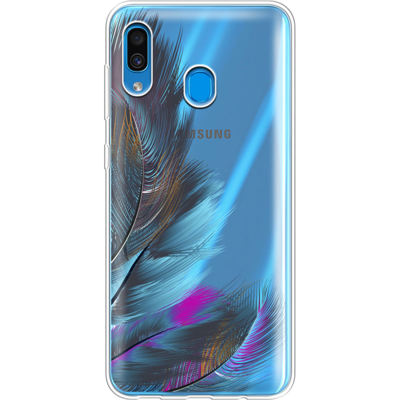 Прозрачный чехол Uprint Samsung A205 Galaxy A20 Feathers