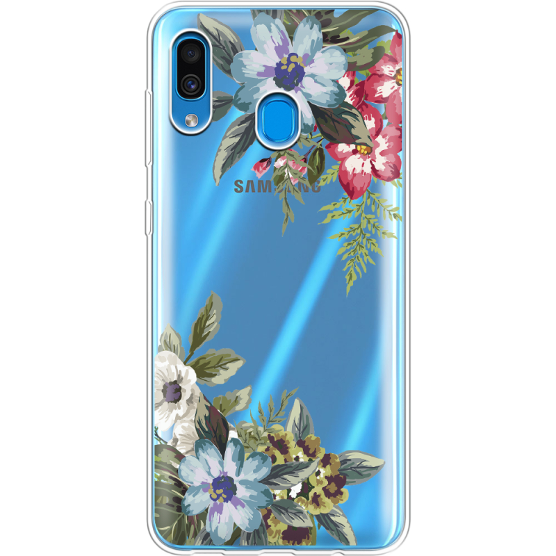 Прозрачный чехол Uprint Samsung A205 Galaxy A20 Floral