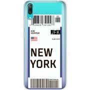 Прозрачный чехол Uprint Huawei Y7 Pro 2019 Ticket New York