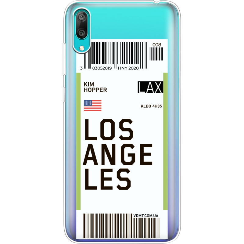 Прозрачный чехол Uprint Huawei Y7 Pro 2019 Ticket Los Angeles