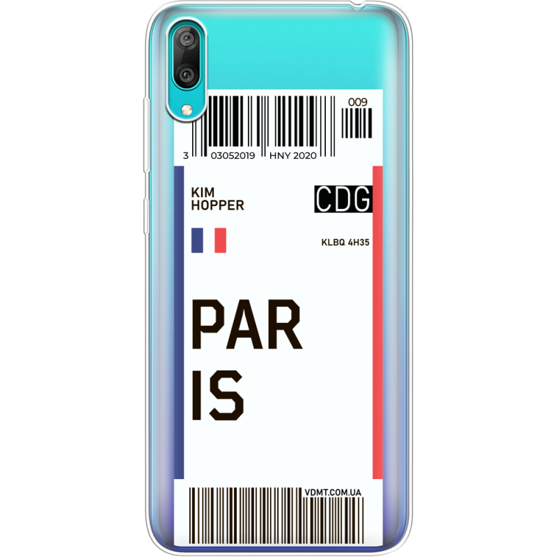 Прозрачный чехол Uprint Huawei Y7 Pro 2019 Ticket Paris