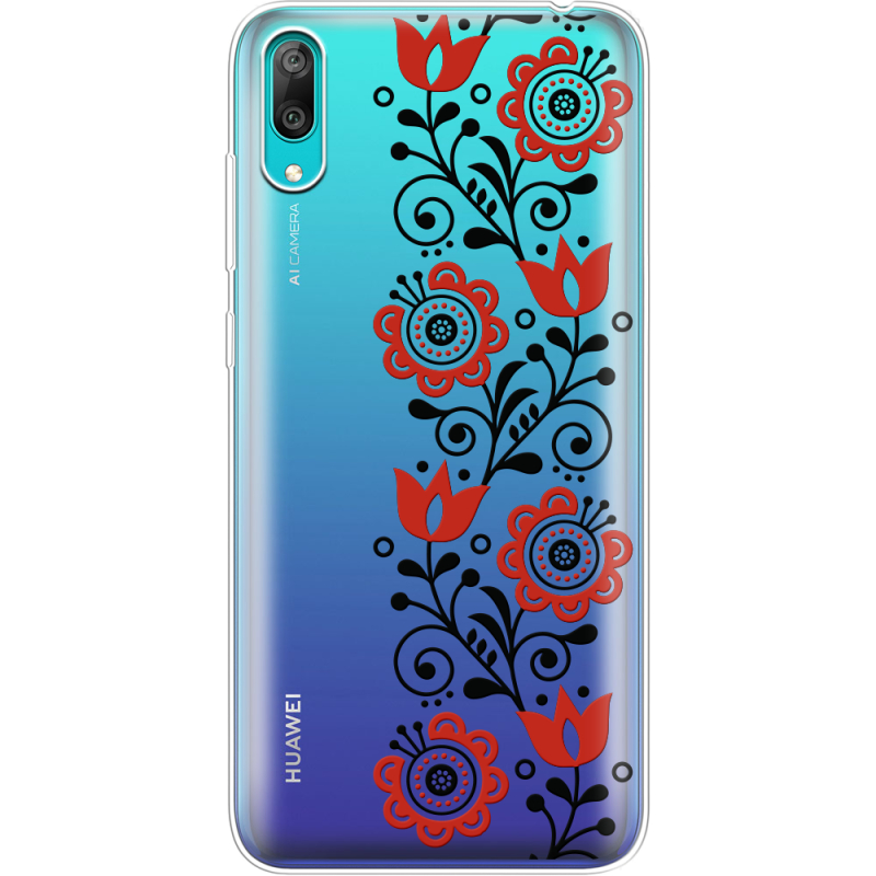 Прозрачный чехол Uprint Huawei Y7 Pro 2019 Ethno Ornament