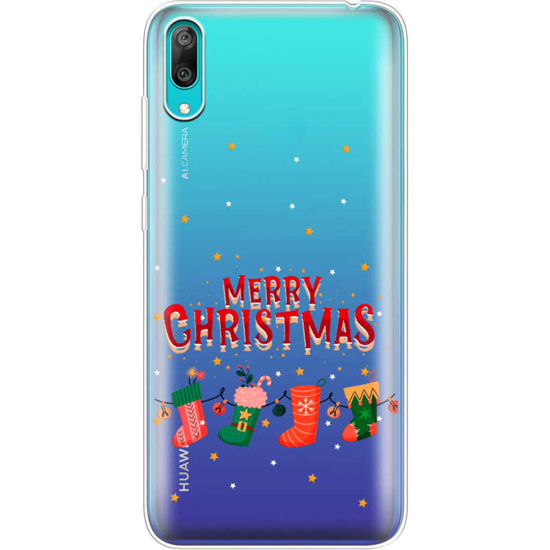 Прозрачный чехол Uprint Huawei Y7 Pro 2019 Merry Christmas