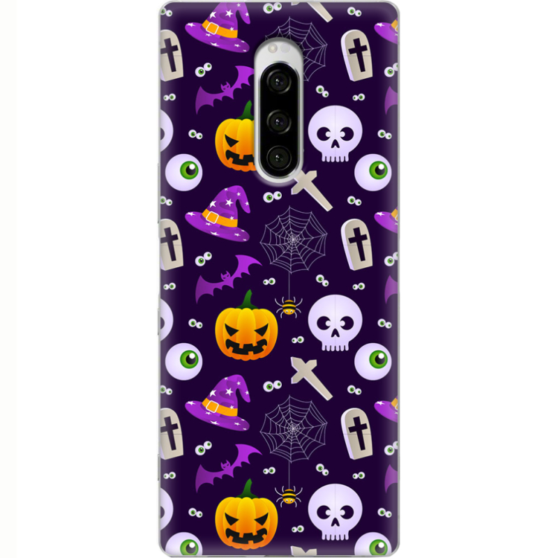Чехол Uprint Sony Xperia 1 Halloween Purple Mood