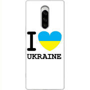 Чехол Uprint Sony Xperia 1 I love Ukraine
