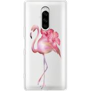 Прозрачный чехол Uprint Sony Xperia 1 Floral Flamingo