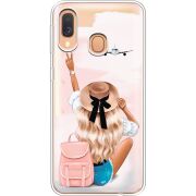 Прозрачный чехол Uprint Samsung A405 Galaxy A40 Travel Girl