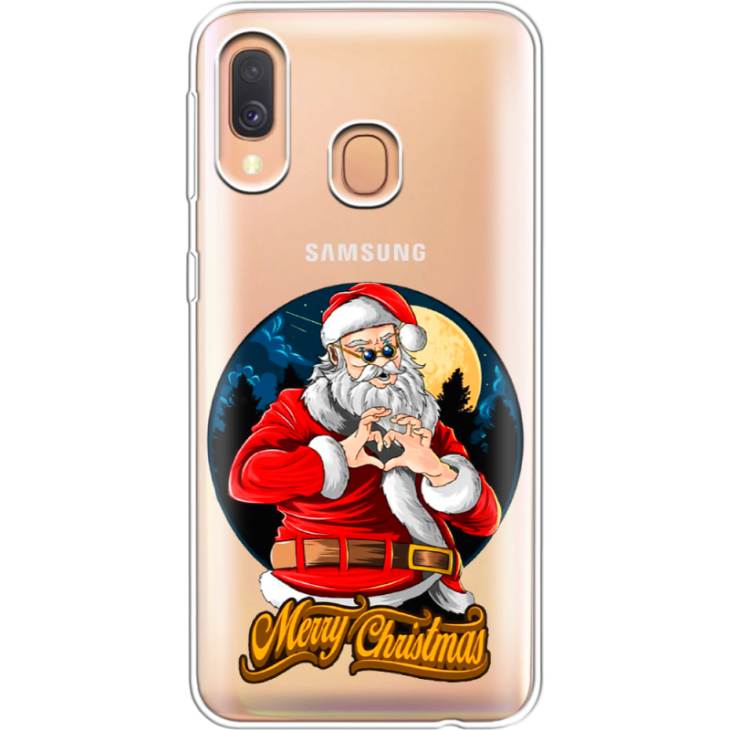 Прозрачный чехол Uprint Samsung A405 Galaxy A40 Cool Santa