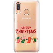 Прозрачный чехол Uprint Samsung A405 Galaxy A40 Merry Christmas