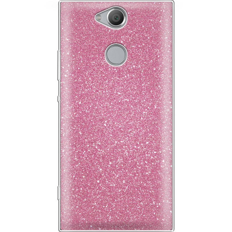 Чехол с блёстками Sony Xperia XA2 H4113 Розовый