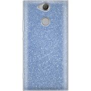 Чехол с блёстками Sony Xperia XA2 H4113 Голубой