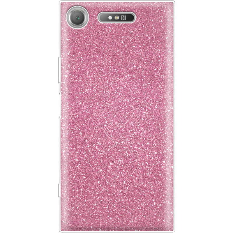 Чехол с блёстками Sony Xperia XZ1 G8342 Розовый