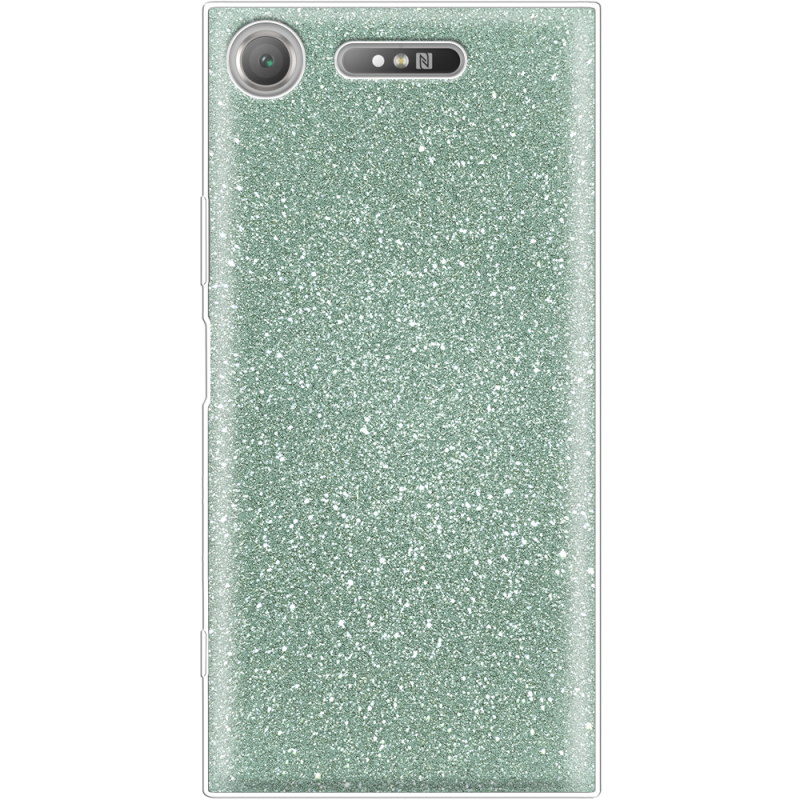 Чехол с блёстками Sony Xperia XZ1 G8342 Зеленый