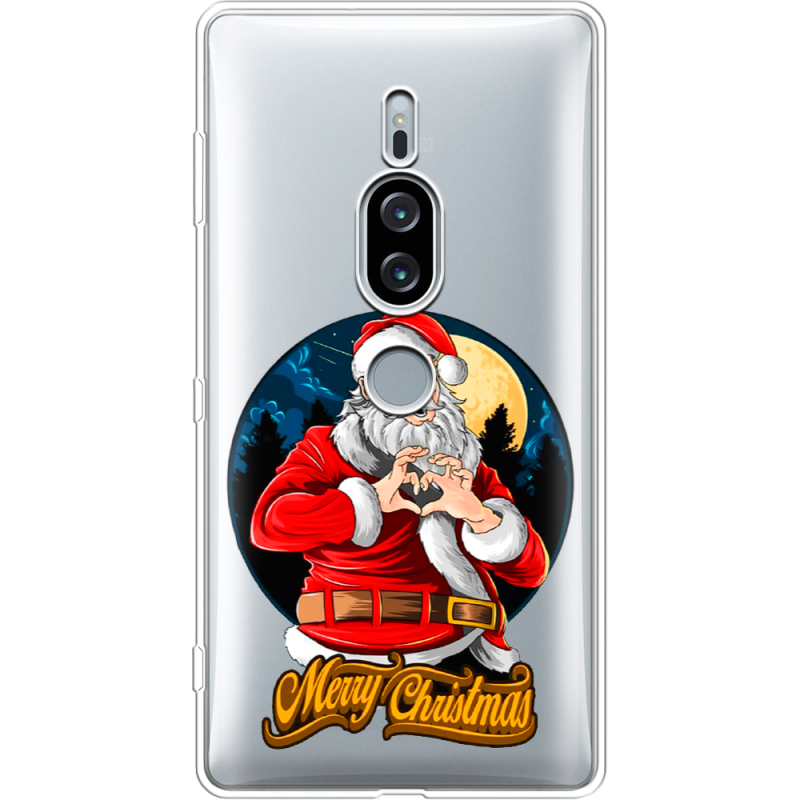 Прозрачный чехол Uprint Sony Xperia XZ2 Premium H8166 Cool Santa