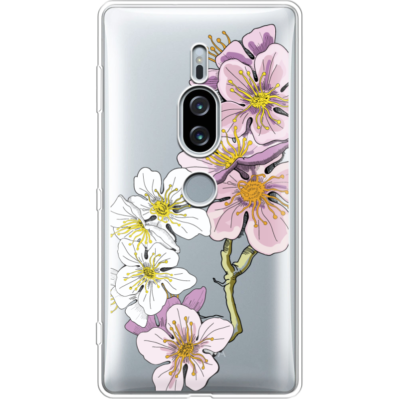 Прозрачный чехол Uprint Sony Xperia XZ2 Premium H8166 Cherry Blossom