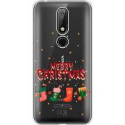 Прозрачный чехол Uprint Nokia 6.1 Plus Merry Christmas