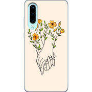 Чехол Uprint Huawei P30 Flower Hands
