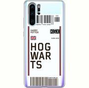 Прозрачный чехол Uprint Huawei P30 Pro Ticket Hogwarts