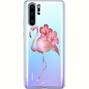 Прозрачный чехол Uprint Huawei P30 Pro Floral Flamingo