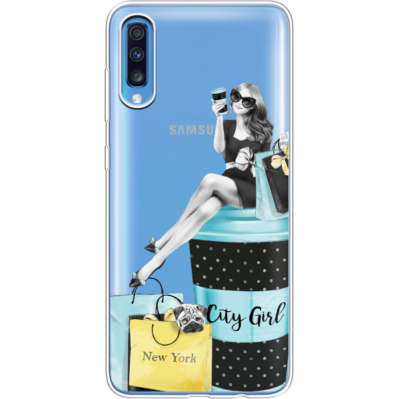 Прозрачный чехол Uprint Samsung A705 Galaxy A70 City Girl