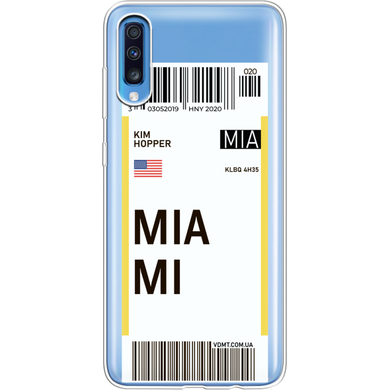 Прозрачный чехол Uprint Samsung A705 Galaxy A70 Ticket Miami