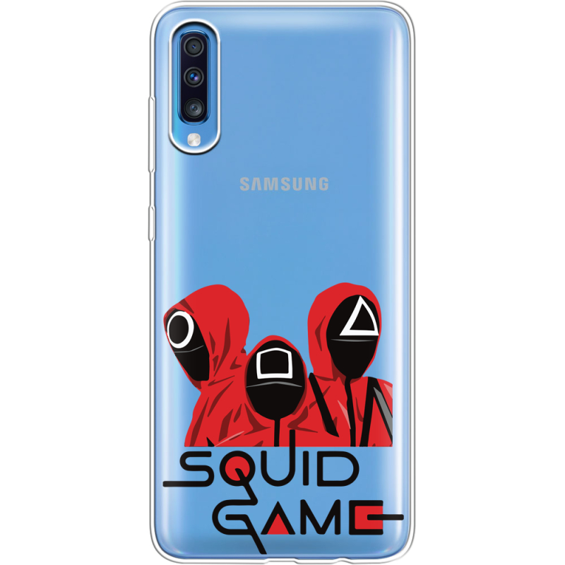 Прозрачный чехол Uprint Samsung A705 Galaxy A70 siquid game люди в красном
