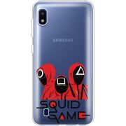 Прозрачный чехол Uprint Samsung A105 Galaxy A10 siquid game люди в красном