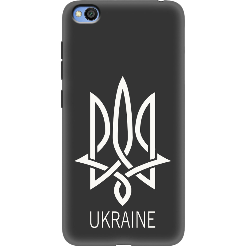 Черный чехол Uprint Xiaomi Redmi Go Тризуб монограмма ukraine