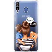 Прозрачный чехол Uprint Samsung M305 Galaxy M30 Super Mama and Son