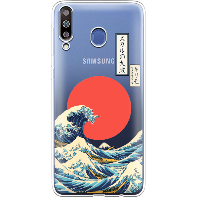 Прозрачный чехол Uprint Samsung M305 Galaxy M30 Большая волна в Канагаве