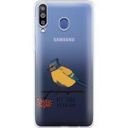 Прозрачный чехол Uprint Samsung M305 Galaxy M30 Синиця і калина