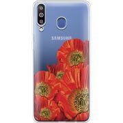 Прозрачный чехол Uprint Samsung M305 Galaxy M30 Red Poppies