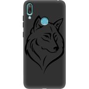 Черный чехол Uprint Huawei Y7 2019 Wolf